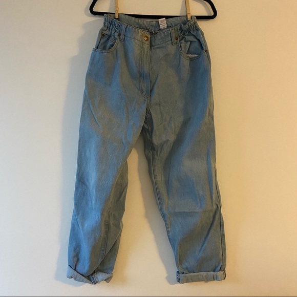 Light Denim Mom Jeans - Picture 1 of 6